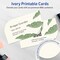 Avery Printable Leaf Business Cards, Sure Feed Technology, 2" x 3-1/2", Matte Ivory Cardstock, Print-to-The-Edge, Laser/Inkjet Printable, 80 Total